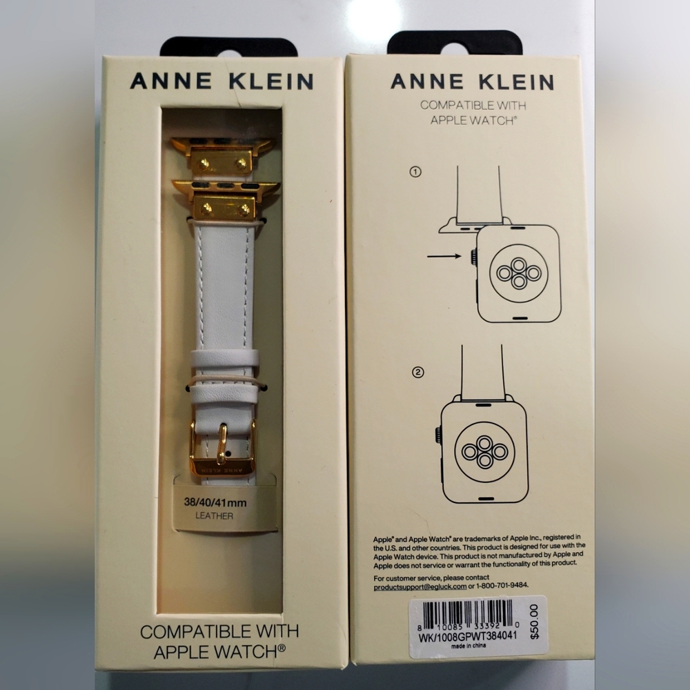 Anne Klein White Leather Band - Apple Watch 38,40,41mm